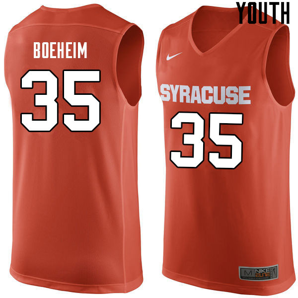 Youth #35 Buddy Boeheim Syracuse Orange College Basketball Jerseys Sale-Orange